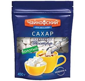 Сахар Чайкофский экстра колотый д/пак 450г