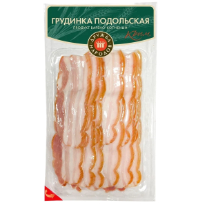 Грудинка Подольская свин в/к(сервировочная нарезка уп вак0,15 кг) Дружба Народов