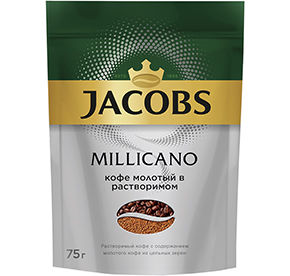 Кофе Jacobs Millicano в пакете 75гр