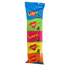 Жевательная резинка LOVE IS ассорти вкусов "ФЛОУПАК " 21гр
