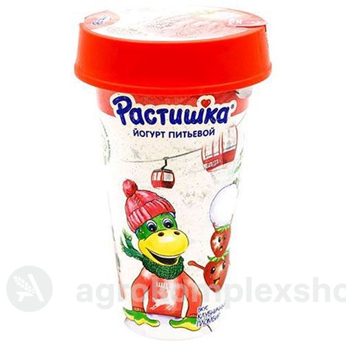 Йогурт питьевой Растишка клубничный пломбир 2,8% 190гр