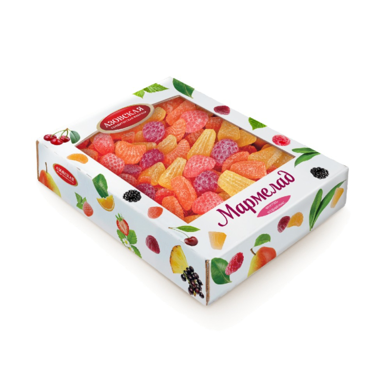 Мармелад желейный Ассорти Фруктово-ягодный микс Азовская КФ