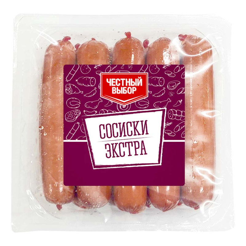 Сосиски Экстра Честный выбор 600гр