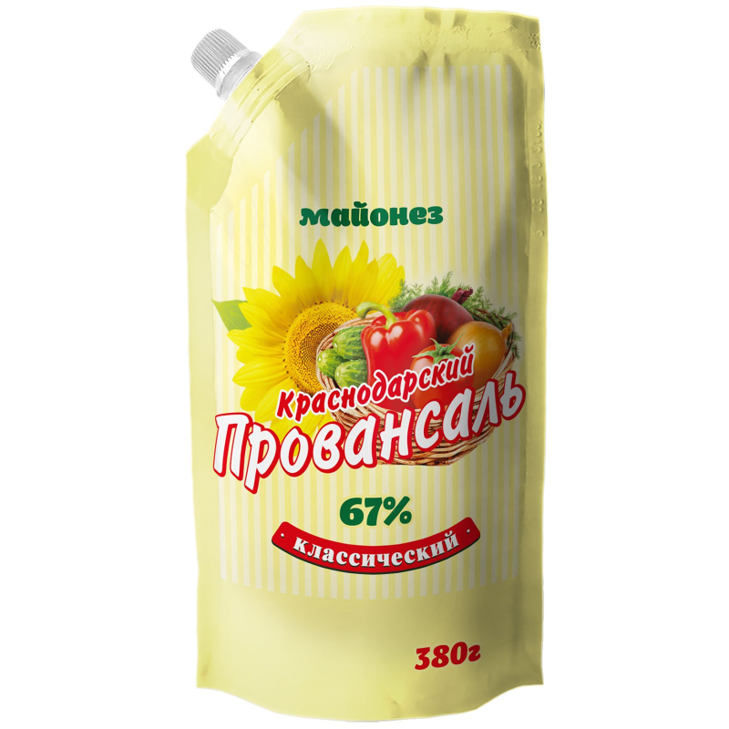 Майонез "Провансаль Классический" с м.д.ж.67%  дой-пак 0,380кг