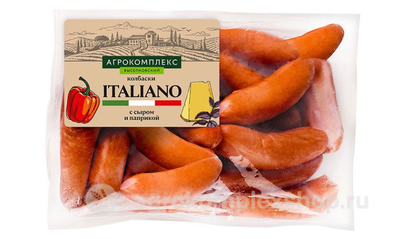 Колбаски с сыром и паприкой Italiano Агрокомплекс