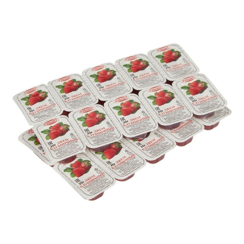 Джем клубничный 2,8 кг/кор (140 шт х 20 г) Руконт (для Мантеры)