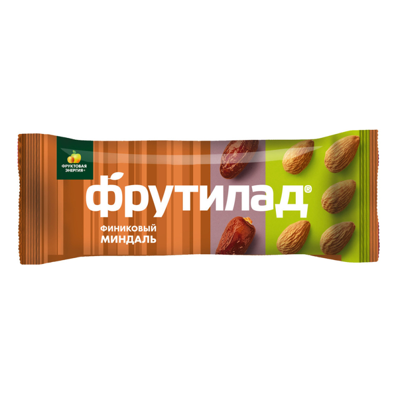 Батончик 42 г Фруктовая энергия финиковый с миндалем флоу-пак
