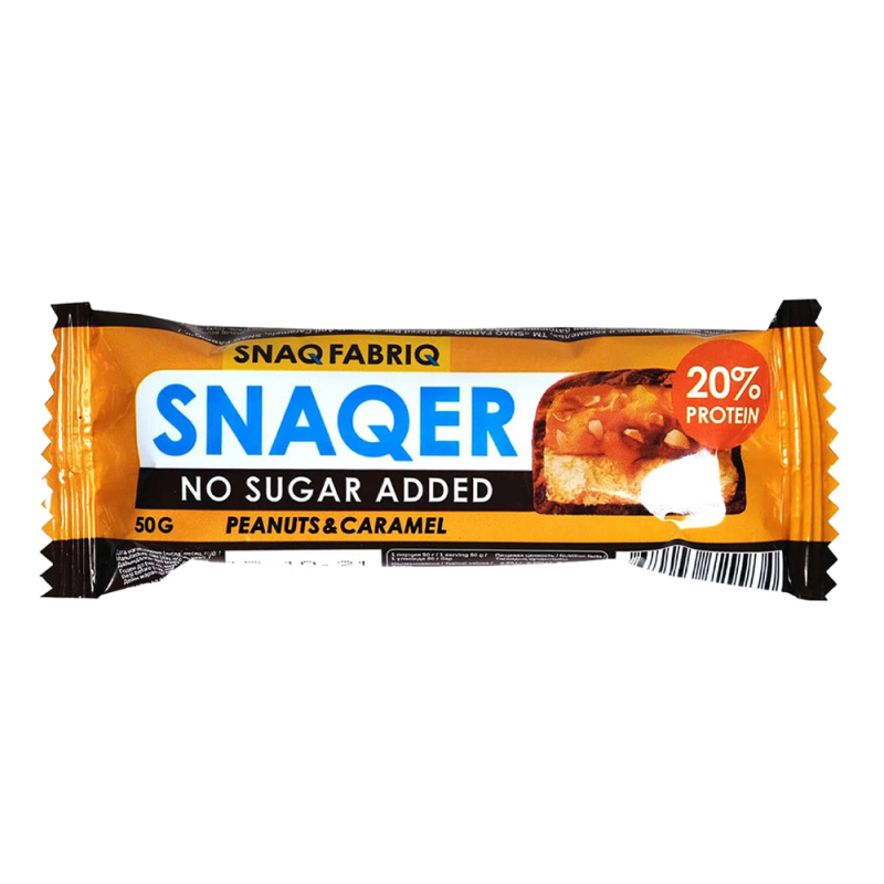 Батончик SNAQFABRIQ  глаз. арахис карамель 50г