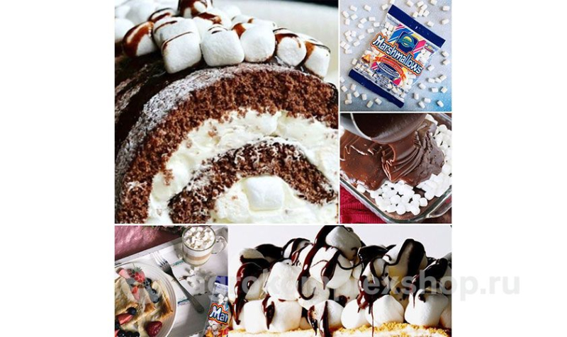 Маршмеллоу Guandy мини белый ванильный 75гр