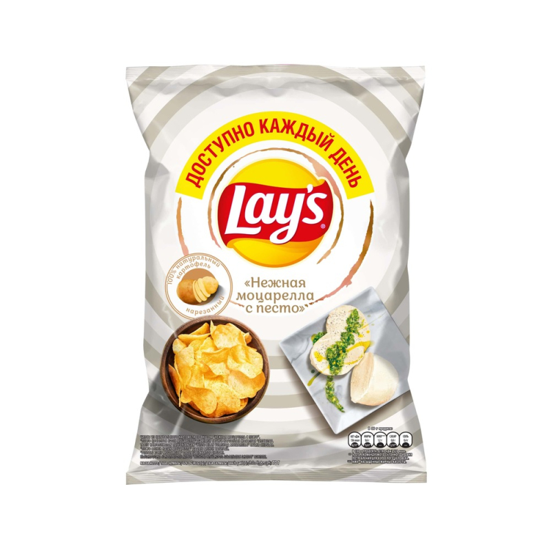 Чипсы 70г картоф.Лейз Моцарелла с песто м/у