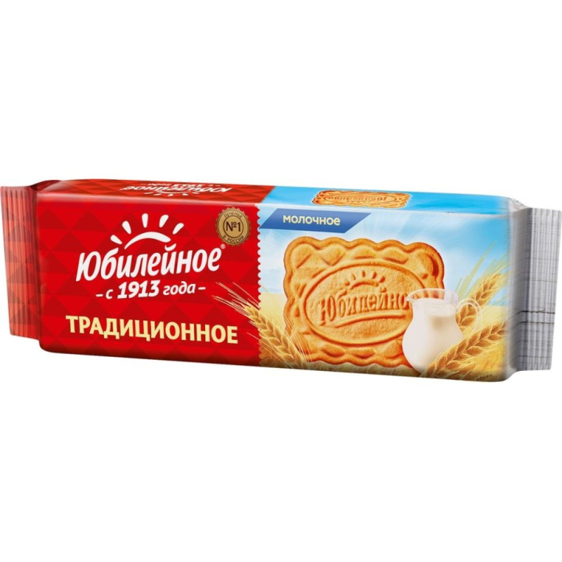 Печенье ЮБИЛЕЙНОЕ печ. Молочное Традиционное 112гр*30шт Монделиз (для Мантеры)