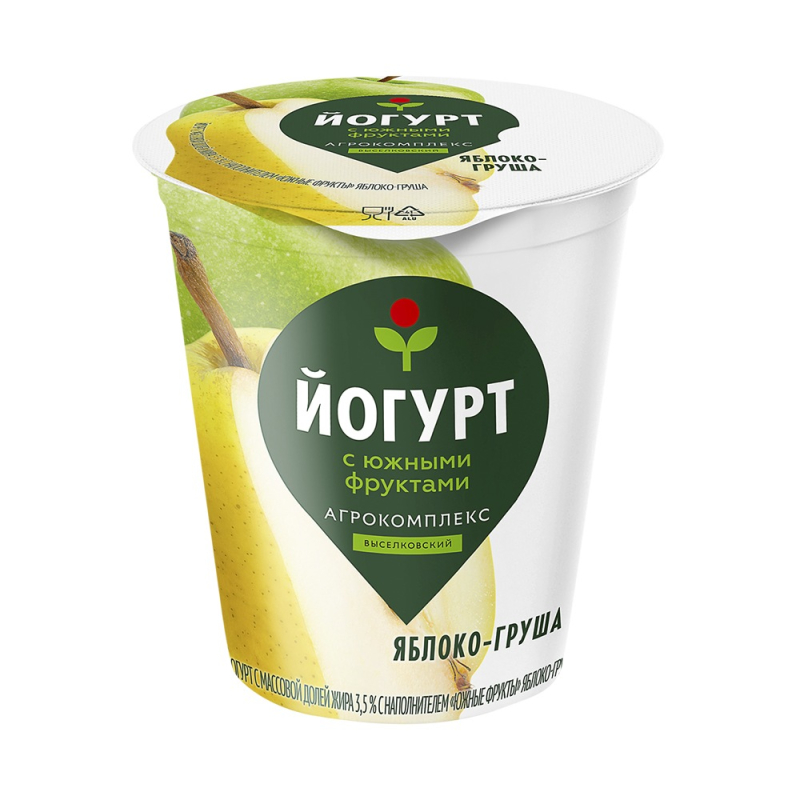Йогурт Южные фрукты Яблоко-груша 3,5% Агрокомплекс 300гр