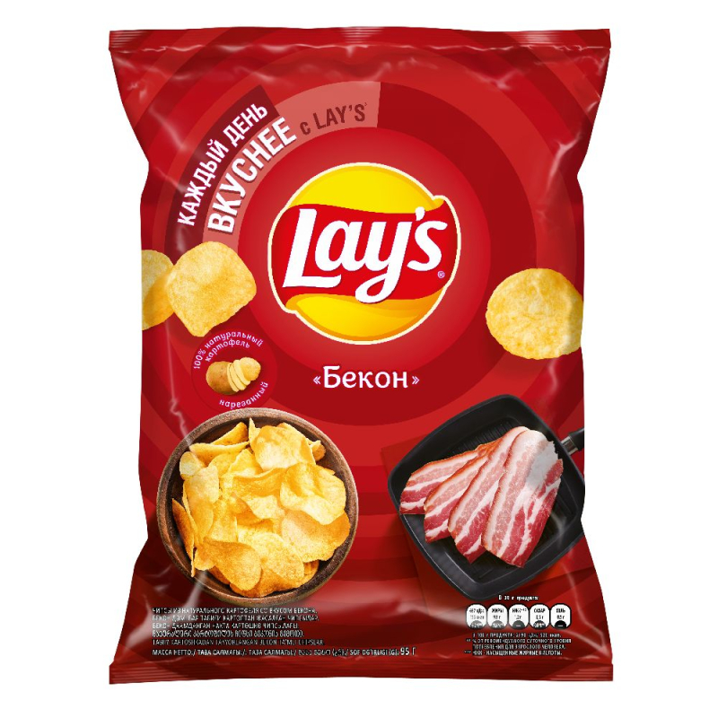 Чипсы Бекон Lay's 95гр