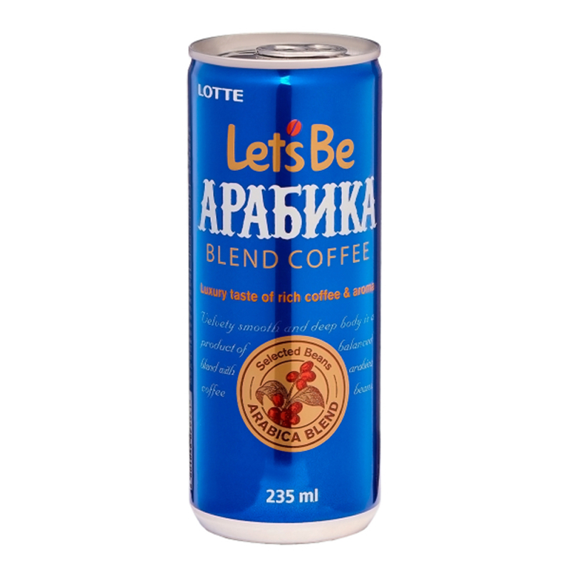 Кофейный напиток Lotte Let's Be Арабика 0,235 ж/б / Lotte Chilsung Beveragage