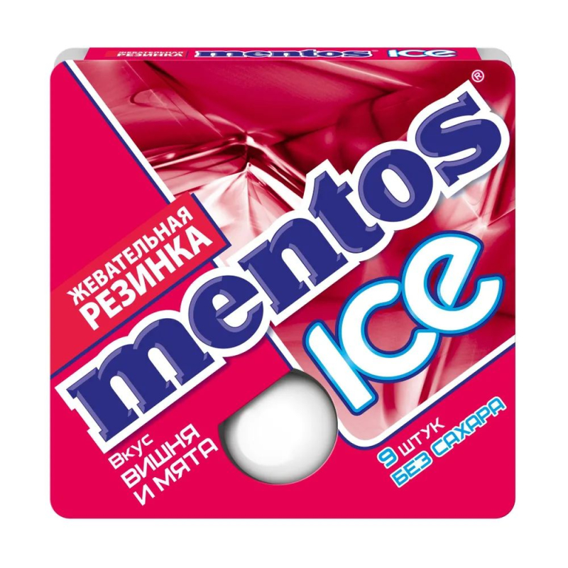 Жевательная резинка вишня-мята блистер Mentos Ice 12,9гр