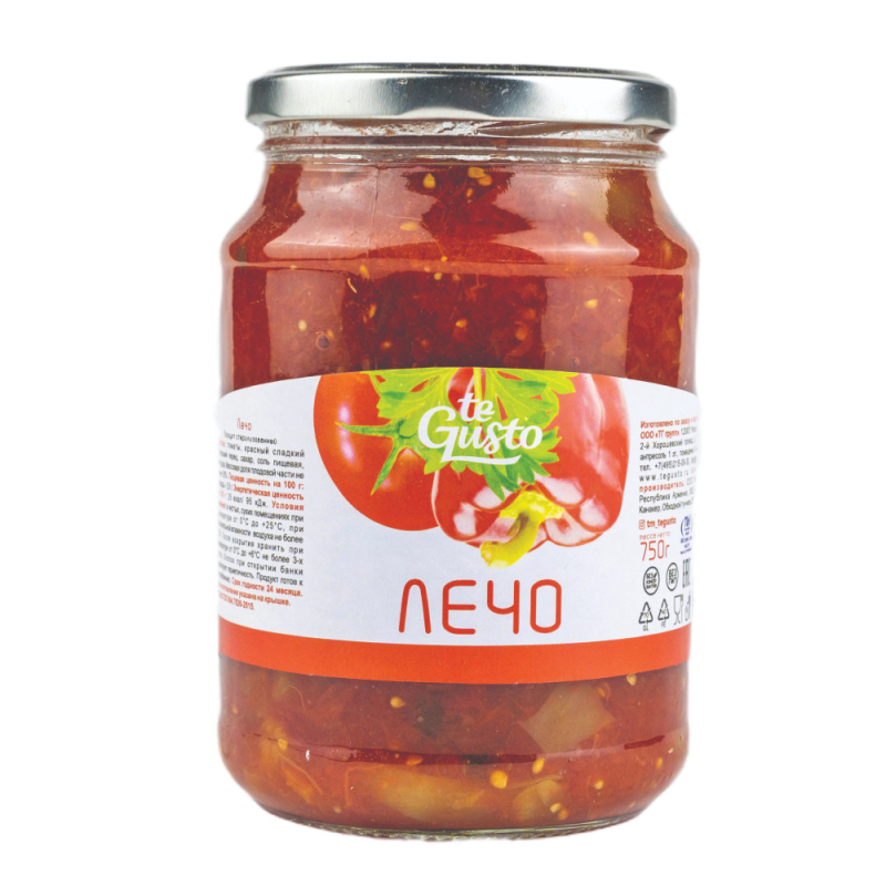 Лечо 750гр te Gusto ст/б