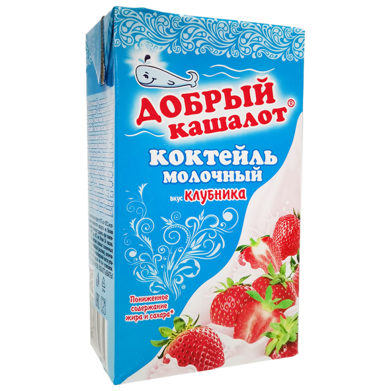 Коктейль молочный Добрый Кашалот клубника 1% 1л