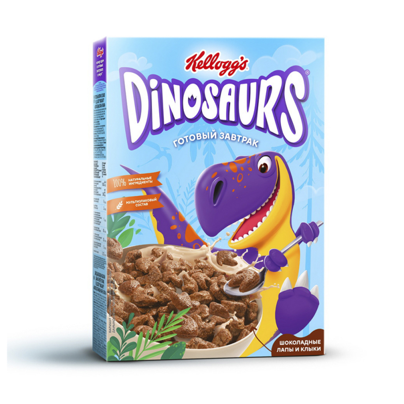Готовый завтрак Dinosaurs Шоколадные лапы и клыки 220гр