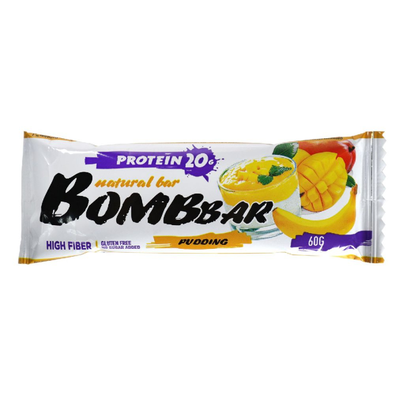 Батончик BOMBBAR негл. пудинг манго/банан 60г