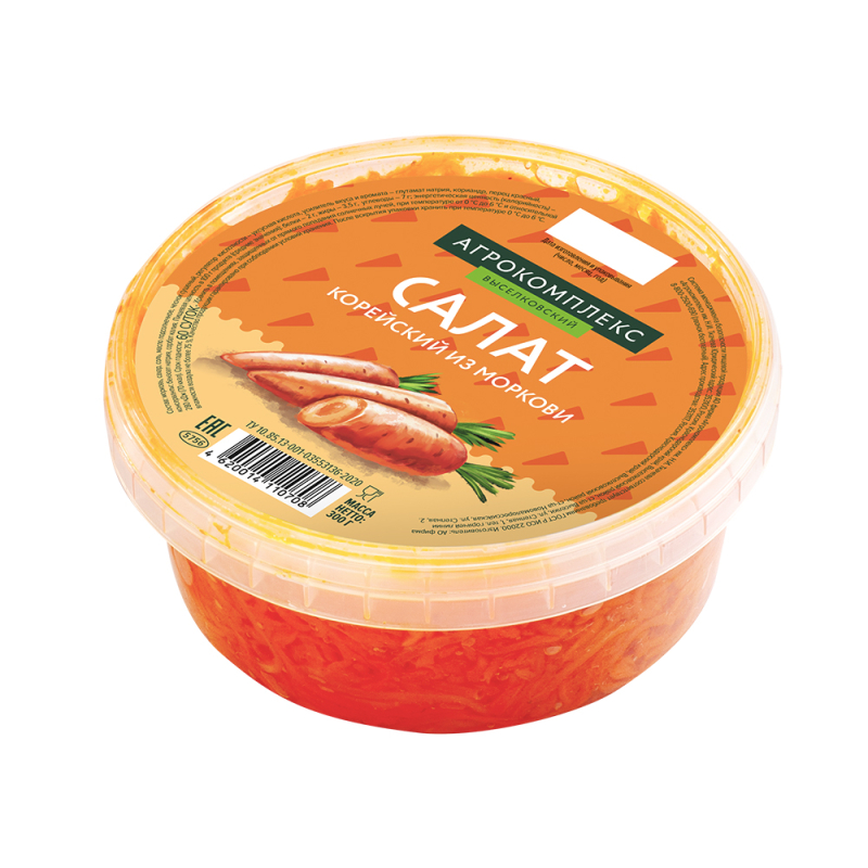 Салат корейский из моркови  Агрокомплекс 300гр
