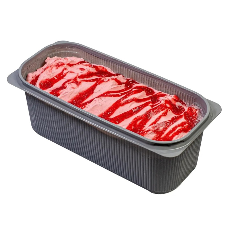 Контейнер "Мороженое сливочное с клубникой", МДЖ 8-9%, 2,5кг/2шт ТМ "CREDO" (для Мантеры) [м]
