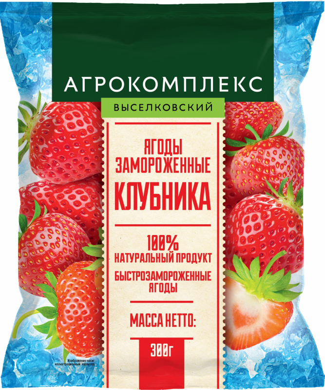 Клубника замороженная Агрокомплекс 300гр