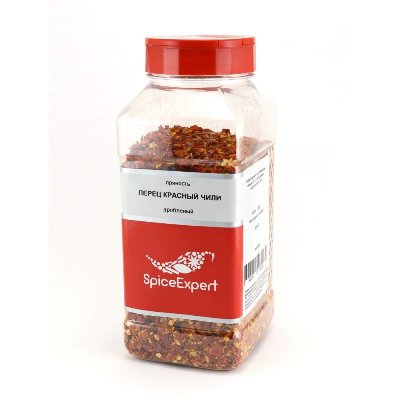 Перец красный острый Чили дробленый "SpicExpert" банка 300гр 