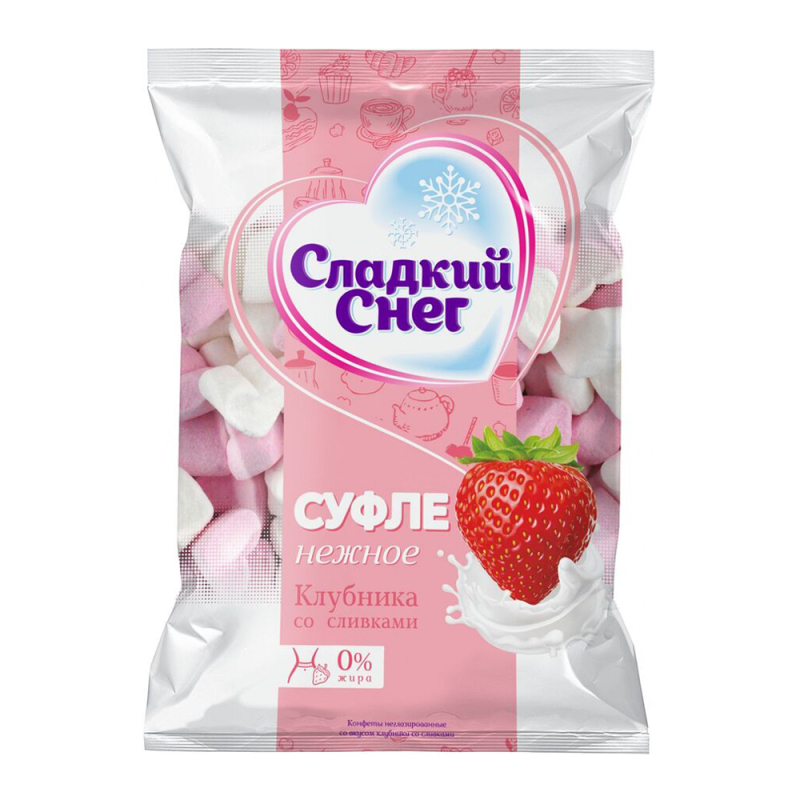 Зефир marshmallows  со вкусом клуб со слив 85гр Сладкий снег