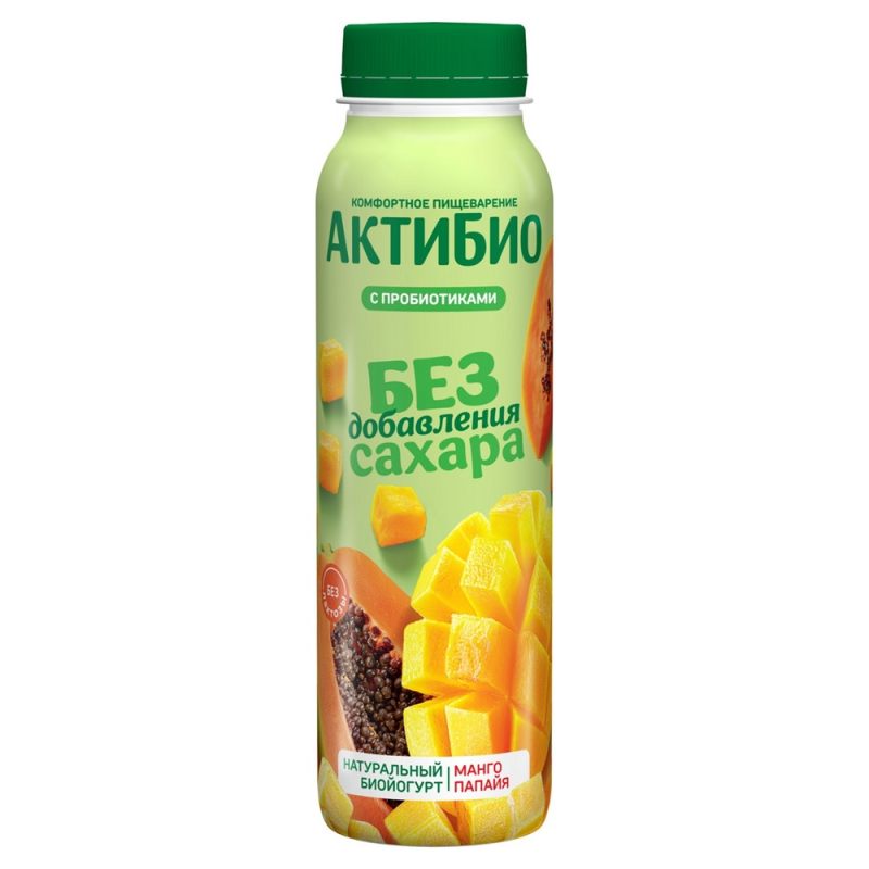 ЙОГУРТ ПИТЬЕВОЙ МАНГО-ПАПАЙЯ П9 260 гр АКТИБИО  (для Мантеры)