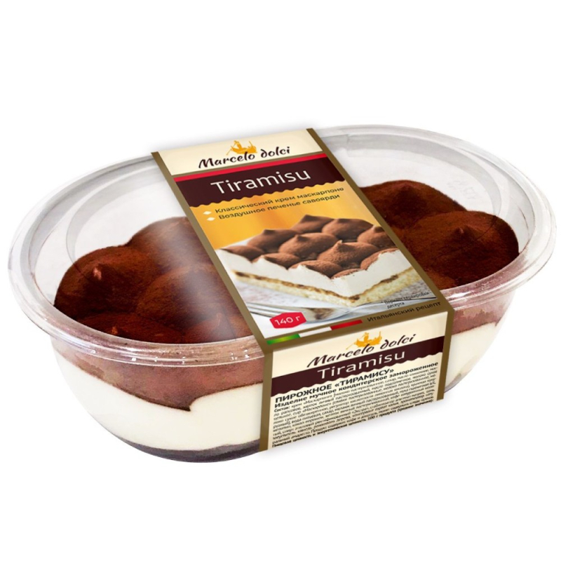 Пирожное "Тирамису" тм Marcelo Dolci, креманка 140г Нелт Ритейл