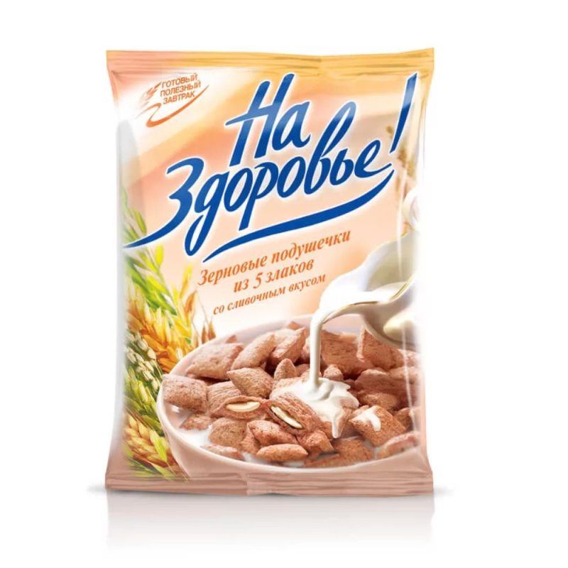 Подушечки зерновые 5 злаков со сливочной нач.5кг На здоровье  к/к (для Мантеры)