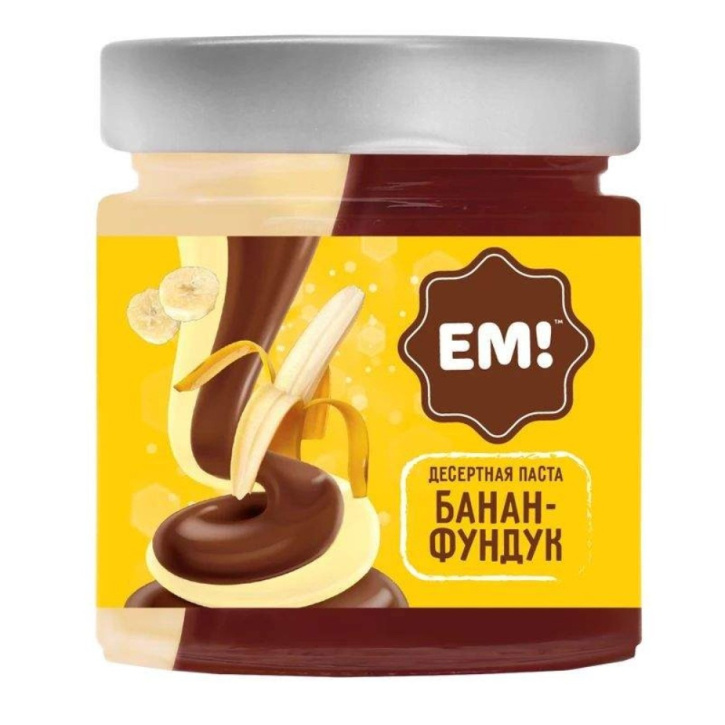 Паста десертная банан-фундук "ЕМ" 230г 1*8