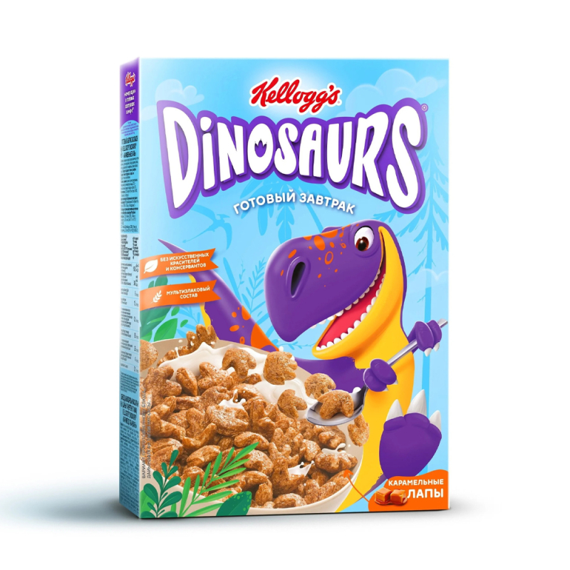 Готовый завтрак Dinosaurs Карамельные лапы 220гр