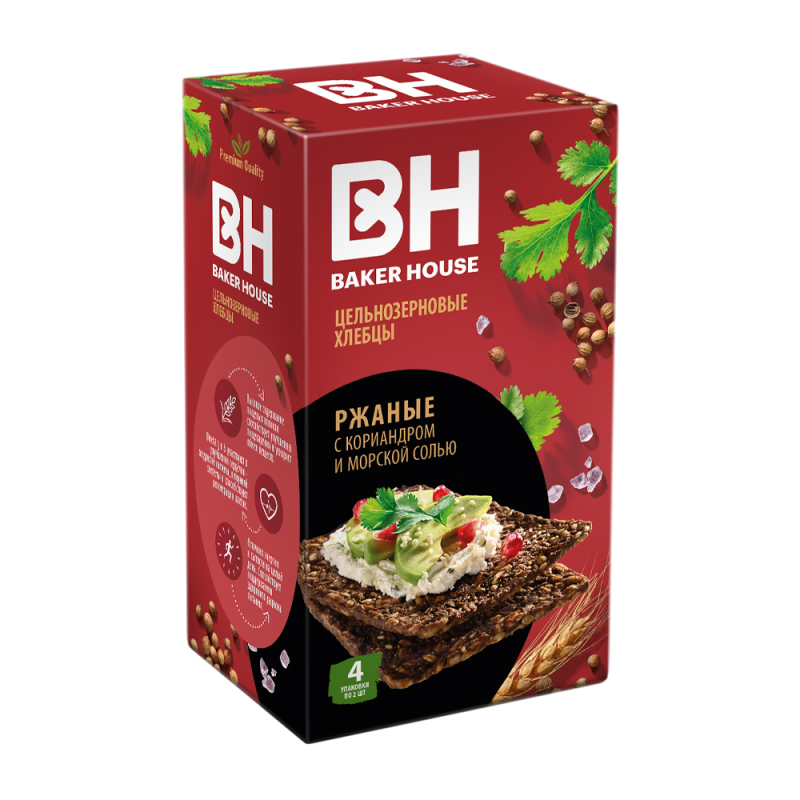 Хлебцы Baker House Скандинавские РЖАНЫЕ м/у 180г