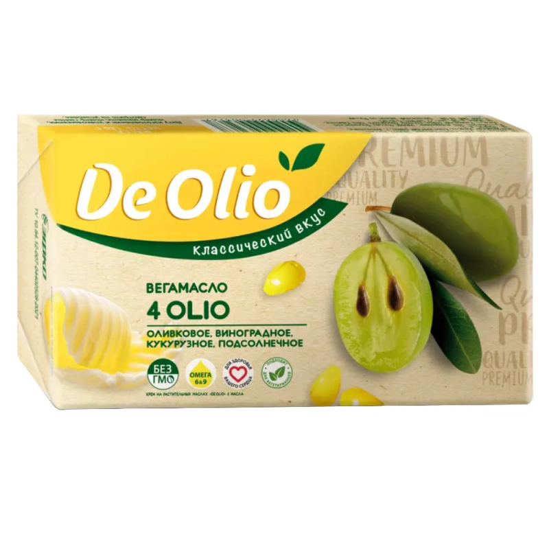 Крем на растительных маслах De Olio 4 масла 180г.