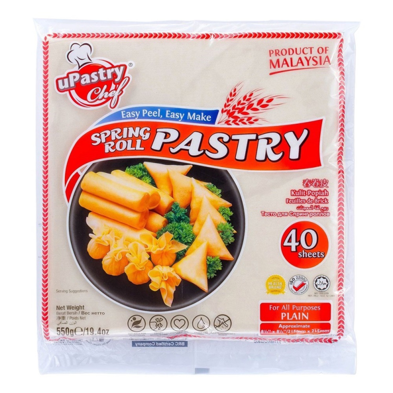 Тесто для спринг роллов 550гр/20 шт SPRING ROLL PASTRY (для Мантеры)