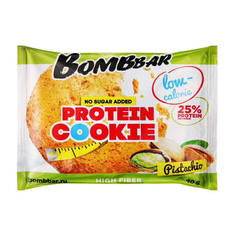Печенье BOMBBAR  неглаз.фисташка 40г