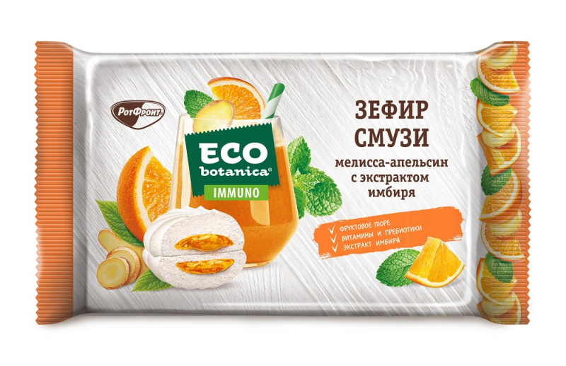 ЗЕФИР Eco -botanica СМУЗИ мелисса апельсин с экстрактом имбиря 280гр