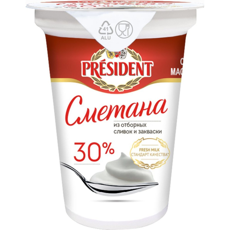 СМЕТАНА 30% 0,35 л Президент (для Мантеры)
