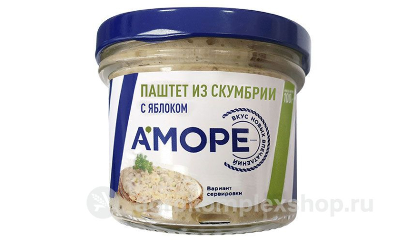 Паштет из скумбрии с яблоком Аморе 100гр