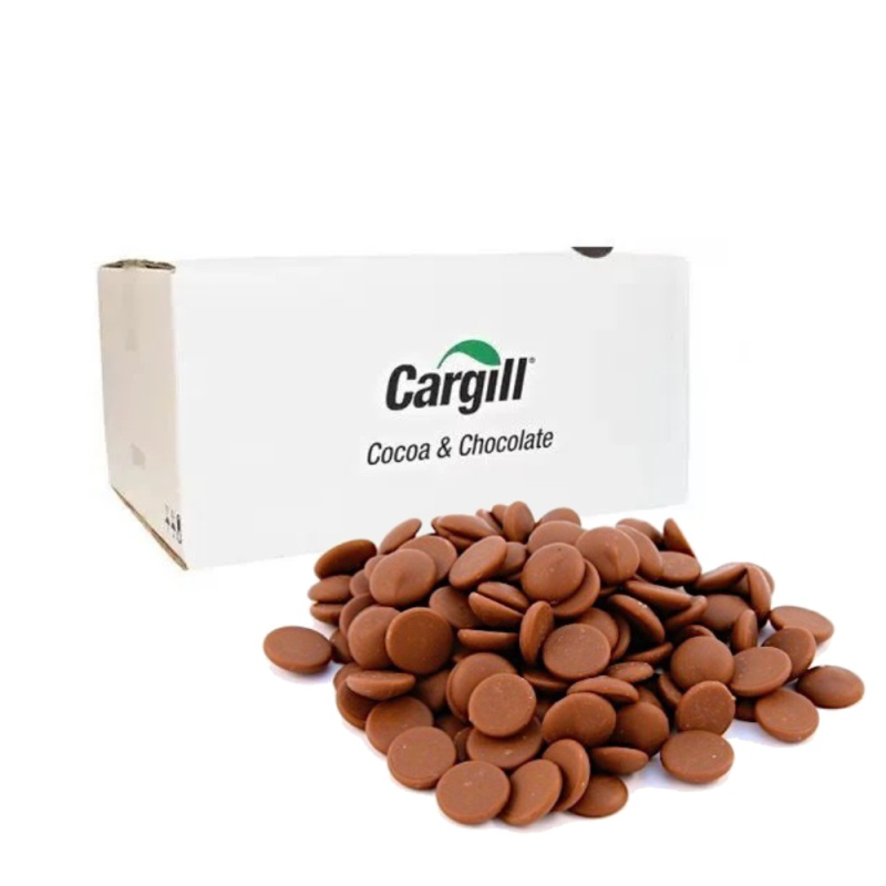 Шоколад молочный ТМ Cargill 34% какао коробка 10 кг охл. (для Мантеры) 
