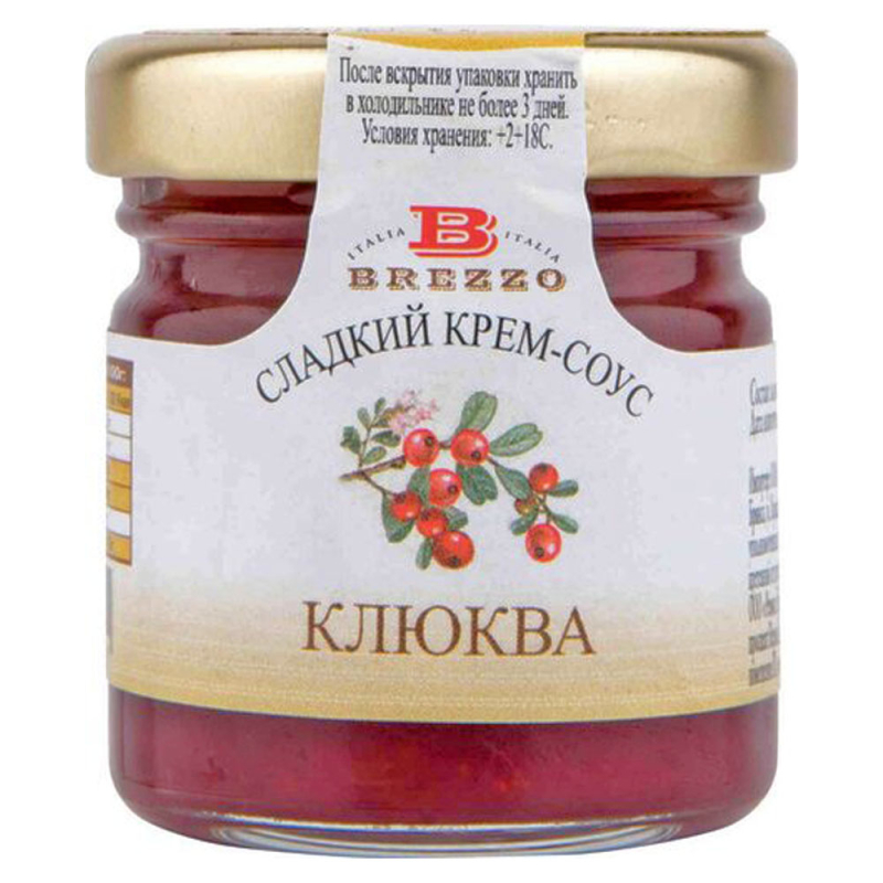 Сладкий крем-соус  из клюквы  с/б 110г