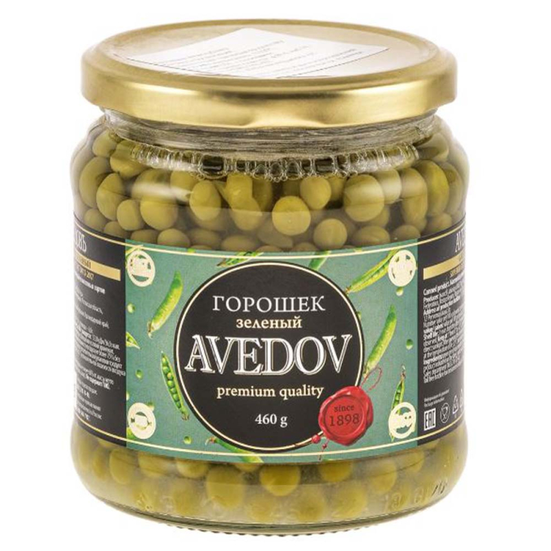 Горошек зеленый Avedov 460гр