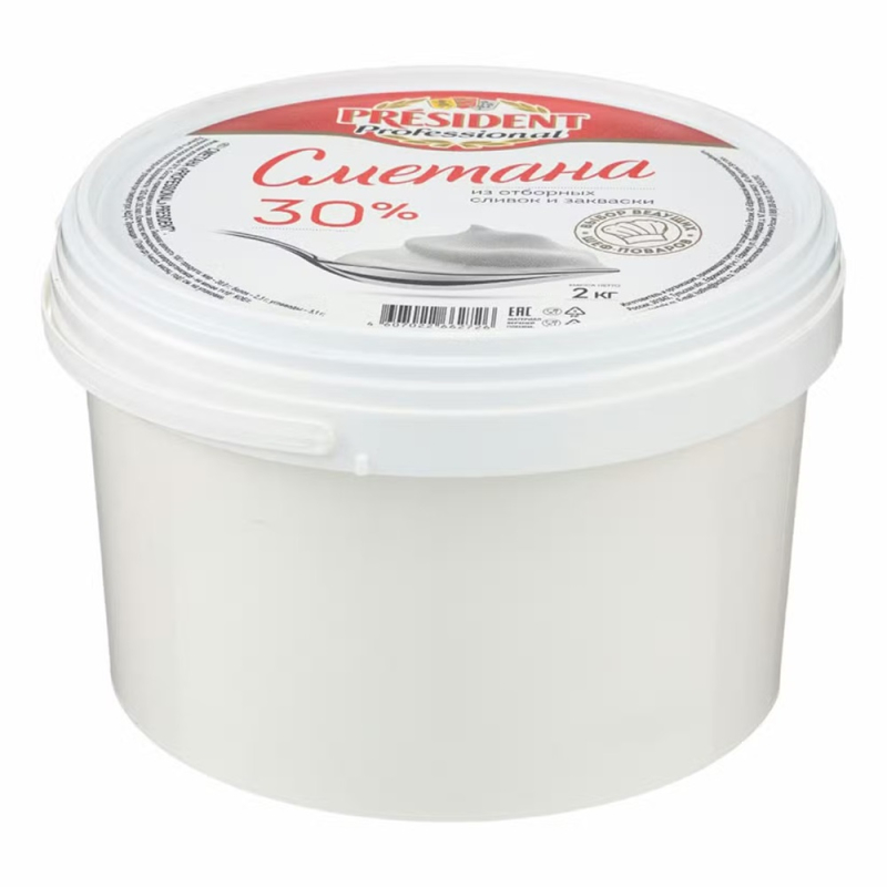 СМЕТАНА 30 % 2 кг Президент (для Мантеры)
