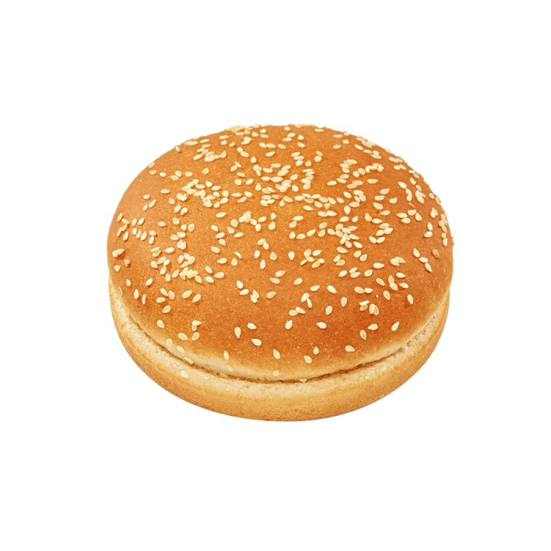 БУЛОЧКА для гамбургера Глейз с кунжутом D100 мм 48 шт х52г, BAGERSTAT, РОССИЯ (для Мантеры)