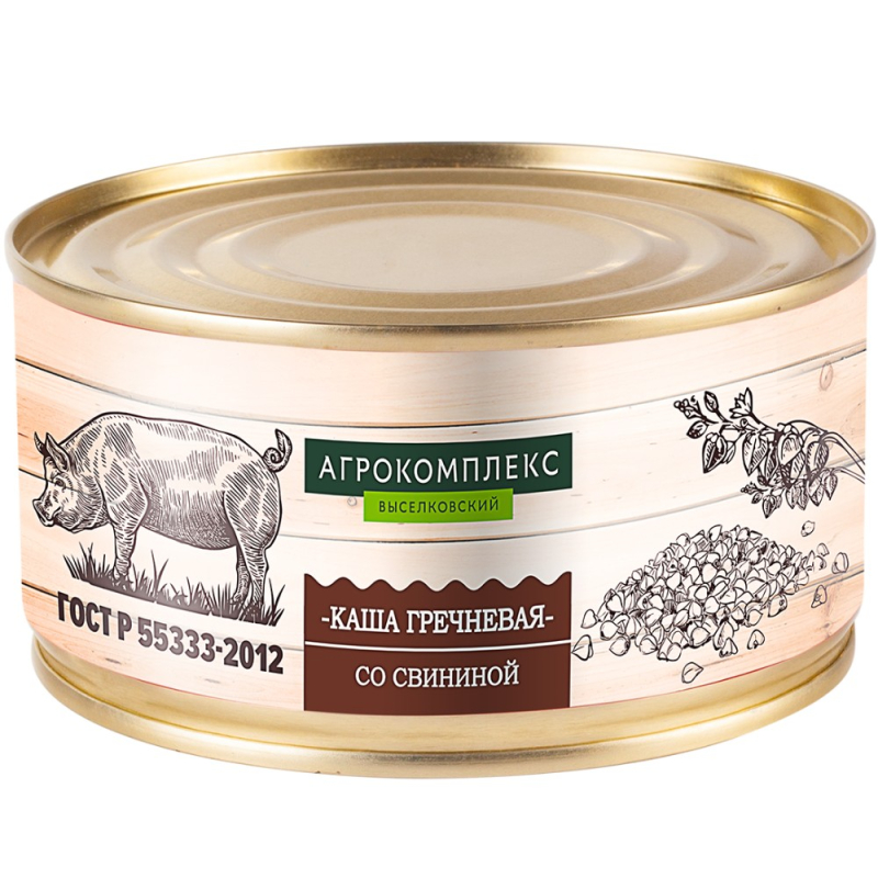 Каша гречневая со свининой ж/б 325гр