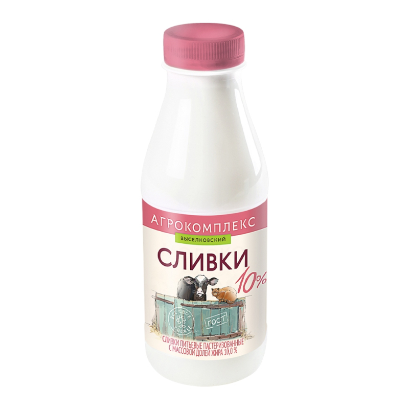 Сливки питьевые 10% Агрокомплекс 400мл