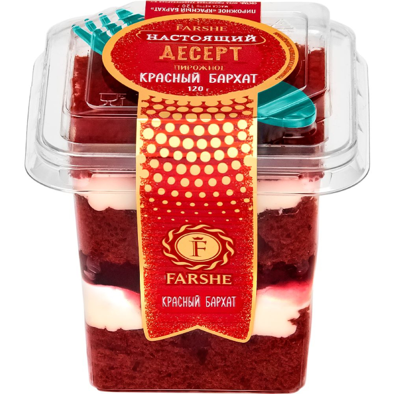 Пирожное 120 гр Фарше "Красный бархат"