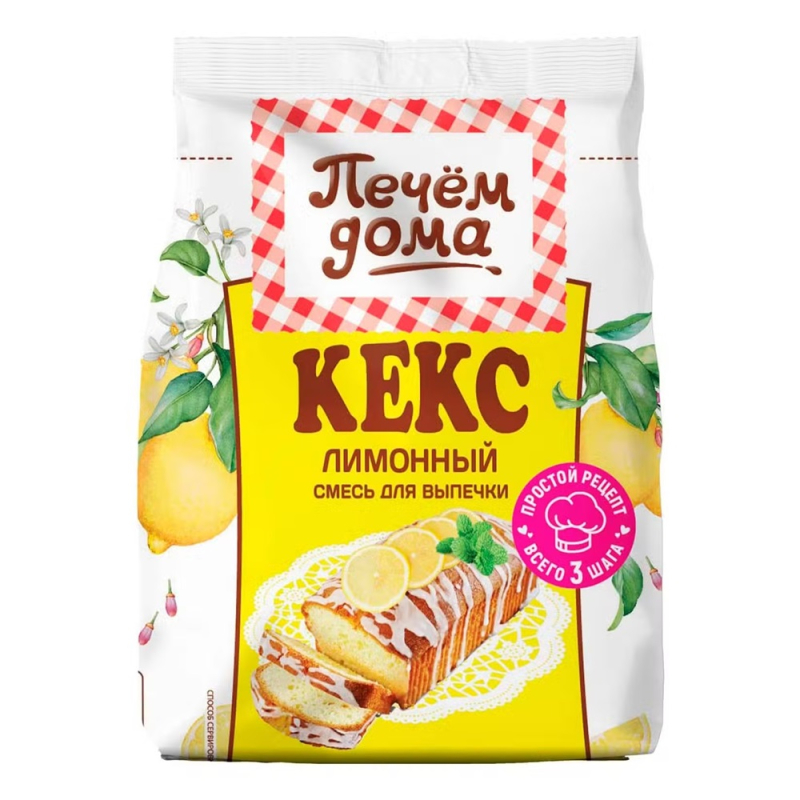 Кекс 300 г Печем дома Лимонный м/уп