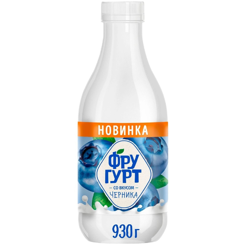 Фругурт 930гХ6 Напиток кисломолочный со вкусом черника. М.д.ж. 1,0 %(Мантера)